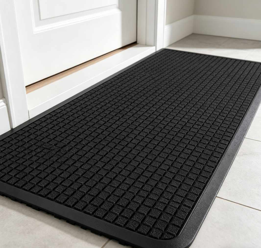 Crease-Resistant Door Mat, Washable, Khaki