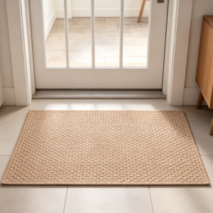 Natural Rubber Door Mat, Latte White