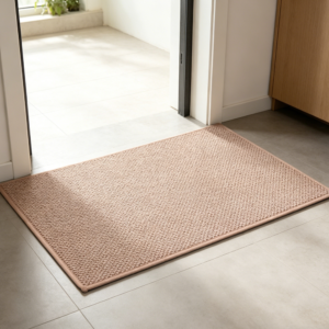 Heavy-Duty Rubber Door Mat, Black
