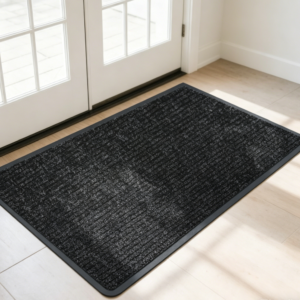 Natural Rubber Zigzag Pattern Door Mat, Green