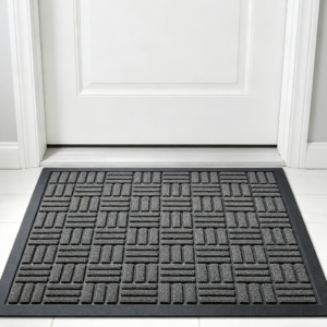 Washable Low-Profile Door Mat, Grey