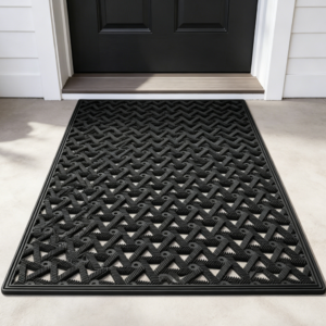 Dirt-Trapping Washable Door Mat, Brown & Coffee