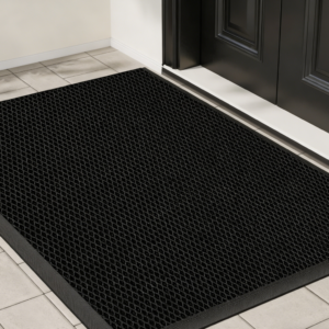 Large Shag Area Rug, Swirl Patternd, Dark Grey
