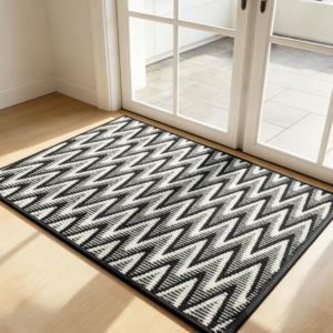 Absorbent Low-Profile Door Mat, Beige